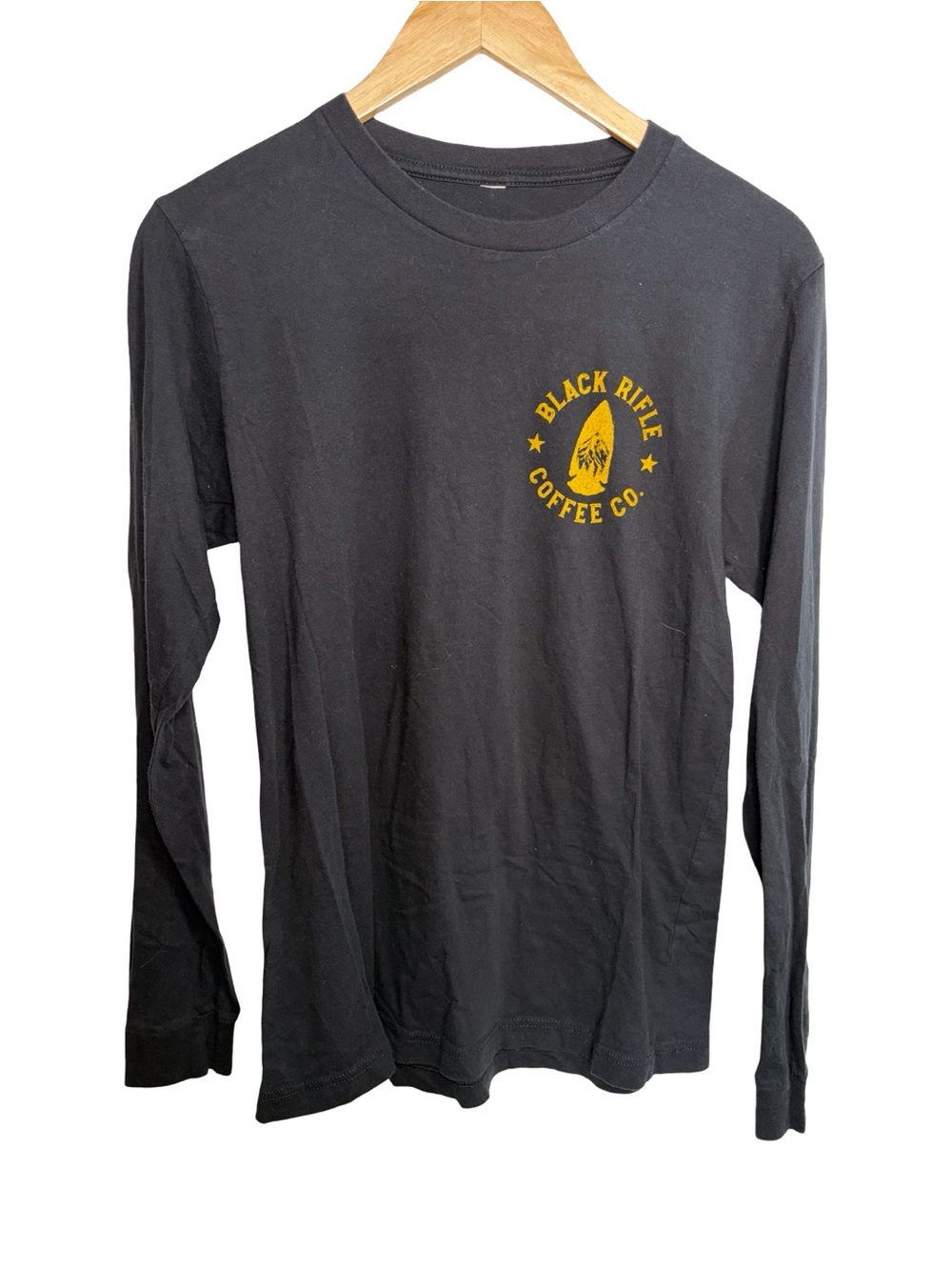 Black rifle coffee Men's Black Long Sleeve big foot Logo Tee